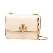 Tory Burch Beige läder axelväska med antik guld hardware Beige, Dam