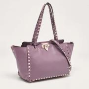 Valentino Vintage Pre-owned Laeder totevskor Purple, Dam