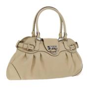 Salvatore Ferragamo Pre-owned Pre-owned Laeder handvskor Beige, Dam