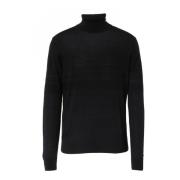 Emporio Armani Broderad Örn Ulltröja Svart Black, Herr