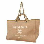 Chanel Vintage Pre-owned Canvas chanel-vskor Brown, Dam