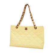 Chanel Vintage Pre-owned Laeder chanel-vskor Beige, Dam