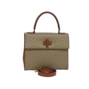 Celine Vintage Pre-owned Canvas handvskor Beige, Dam