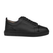 Christian Louboutin Platta sneakers i kornläder Fw24 Black, Herr