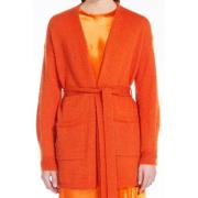 Max Mara Mohair Wrap Cardigan Sweater Orange, Dam