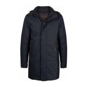 Moorer Navy Blue Dunjacka med huva Blue, Herr