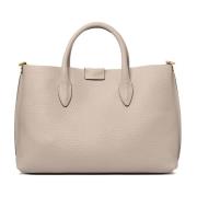 Gianni Chiarini Brun Läder Axelremsväska Beige, Dam