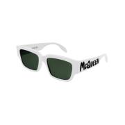 Alexander McQueen Stiliga solglasögon Am0329S i svart White, Herr