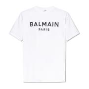 Balmain T-shirt med tryckt logotyp White, Herr