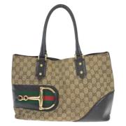 Gucci Vintage Pre-owned Canvas gucci-vskor Beige, Dam