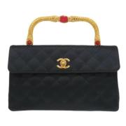 Chanel Vintage Pre-owned Tyg chanel-vskor Black, Dam