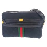 Gucci Vintage Pre-owned Canvas crossbodyvskor Black, Dam