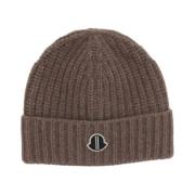 Moncler Räfflad Ull Kashmir Halsduk Dust Brown, Herr