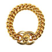 Chanel Vintage Pre-owned Metall armband Yellow, Dam