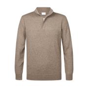 Profuomo Half Zip Brun Mel Pullover Brown, Herr