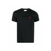 Ami Paris Hjärta T-shirt Svart Black, Herr