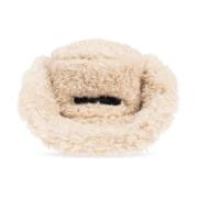 Marni Faux fur hat Beige, Dam