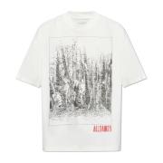 AllSaints Bracken print T-shirt White, Herr