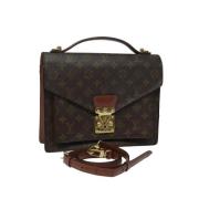 Louis Vuitton Vintage Pre-owned Canvas handvskor Brown, Dam