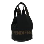 Fendi Vintage Pre-owned Nylon handvskor Black, Dam