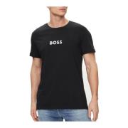 Hugo Boss Svart Bomull Logo T-shirt Black, Herr