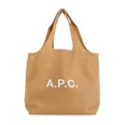 A.p.c. Snygg Ninon Toteväska med Logotyp Beige, Dam