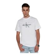 Calvin Klein Logotyp Bomull T-shirt - Vit White, Herr