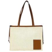 Loewe Pre-owned Pre-owned Canvas axelremsvskor Beige, Dam