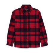 Filson Röd Rutig Fleece Skjorta Red, Dam