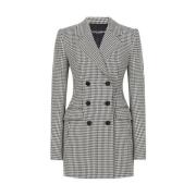 Dolce & Gabbana Rutig Tartanjacket för män Gray, Dam