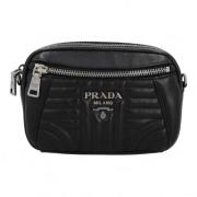 Prada Vintage Pre-owned Laeder crossbodyvskor Black, Dam