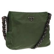 Prada Vintage Pre-owned Nylon prada-vskor Green, Dam