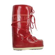 Moon Boot Glitter Vinterstövlar för Juniorer Red, Dam