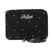 MC2 Saint Barth Svart tweed Parisienne clutchväska Black, Dam