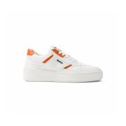 MoEa Orange Veganska Sneakers White, Dam