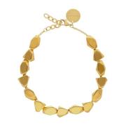 Vanessa Baroni Guld stenformad halsband Yellow, Dam