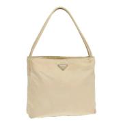 Prada Vintage Pre-owned Nylon prada-vskor Beige, Dam