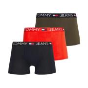 Tommy Hilfiger 3-Pack Trunk Boxers i Olika Färger Multicolor, Herr