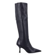 Stuart Weitzman Svart Stängd Stretch Boot Naomi Black, Dam