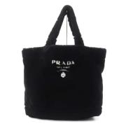 Prada Vintage Pre-owned Tyg totevskor Black, Dam