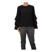 Liu Jo Elegant Svart Tunika Blus Black, Dam