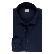 Stenströms Slimline Jersey Långärmad Skjorta Navy Blue, Herr