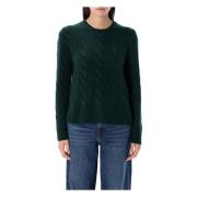 Ralph Lauren Damkläder Stickat Grönt Aw24 Green, Dam