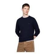 Tommy Hilfiger Ekologisk Bomull Kashmirtröja Blue, Herr