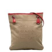 Prada Vintage Pre-owned Canvas prada-vskor Beige, Dam