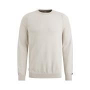 Cast Iron Bomull Stretch Crewneck Sweater Gray, Herr