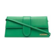 Jacquemus Grön Läder Crossbody Väska Green, Dam