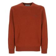 Saint Barth Brun Ull Crew Neck Sweater Brown, Herr