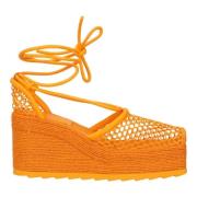 Bottega Veneta Polyester espadriller Orange, Dam