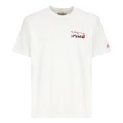 Saint Barth Vit Bomull Crew Neck T-shirt White, Herr